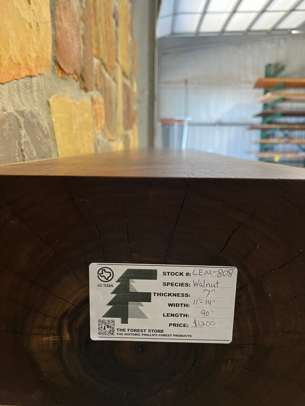 Live Edge Walnut Fireplace Mantel