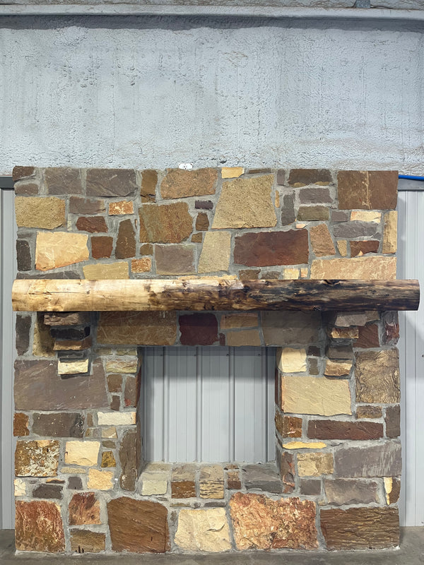 Live Edge Walnut Fireplace Mantel