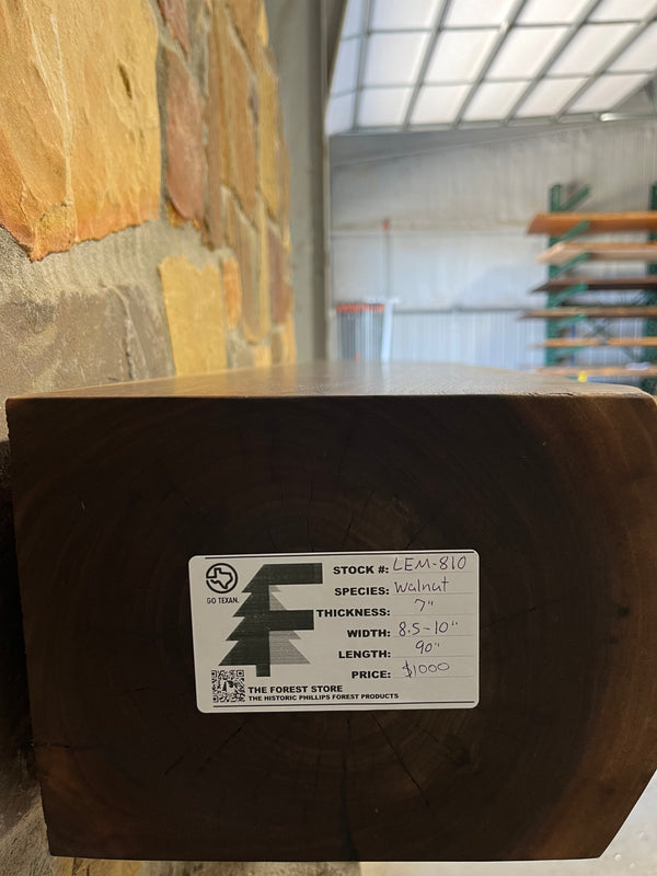 Live Edge Walnut Fireplace Mantel