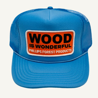 Wood Is Wonderful Baby Blue Otto Trucker Patch Hat