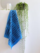 Julie Peach - Blue Sardines 20" Tea Towel - Silkscreened 100% Cotton-3