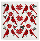 Julie Peach - Cardinals & Botanic - Christmas Cotton Tea Towel-3