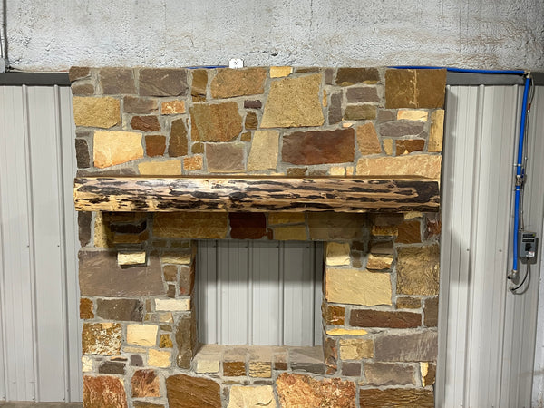 Live Edge Walnut Fireplace Mantel