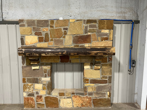 Live Edge Walnut Fireplace Mantel