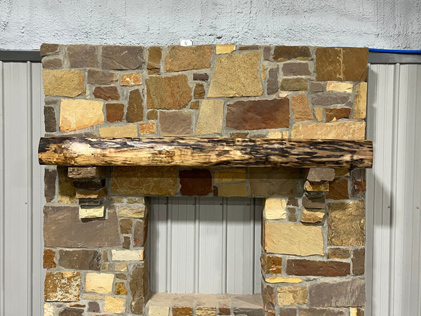 Live Edge Walnut Fireplace Mantel