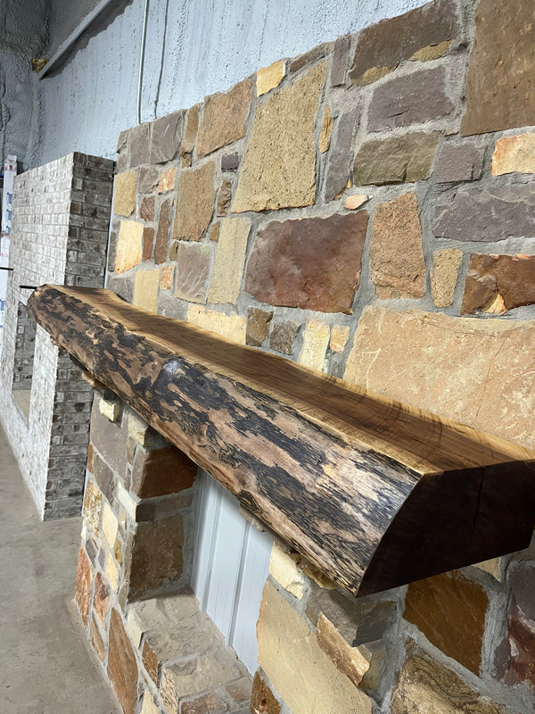 Live Edge Walnut Fireplace Mantel