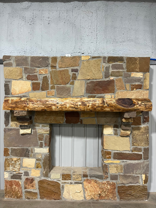 Live Edge Bois D' Arc Fireplace Mantel