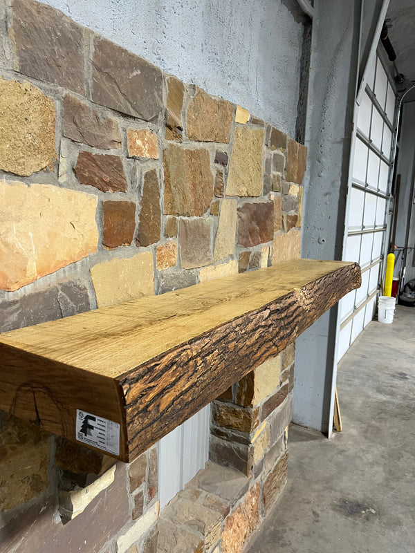 Live Edge Ash Fireplace Mantel