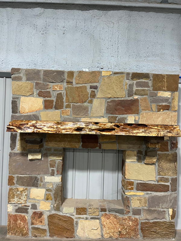 Live Edge Bois D' Arc Fireplace Mantel