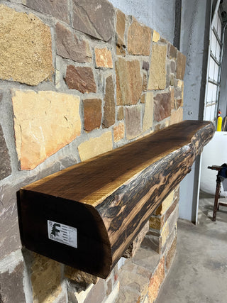 Live Edge Walnut Fireplace Mantel