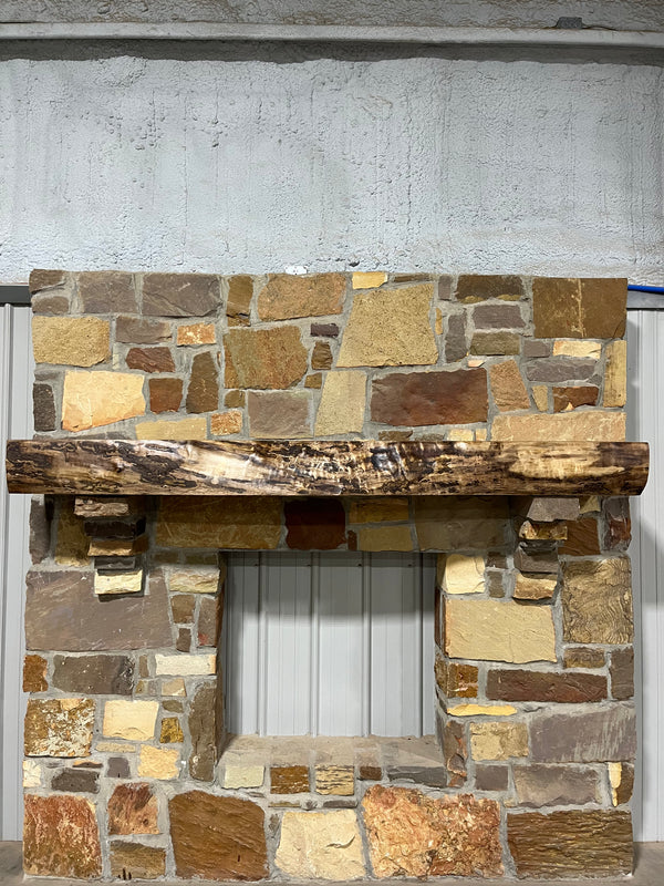 Live Edge Walnut Fireplace Mantel