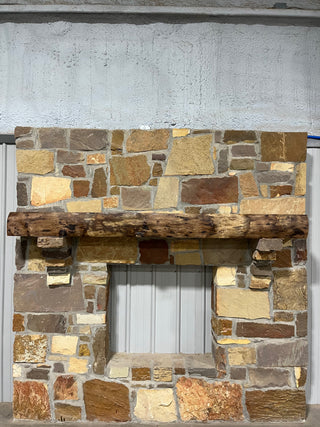 Live Edge Walnut Fireplace Mantel