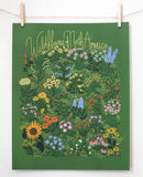 Leah Duncan - Wildflowers of North America Green Poster-1