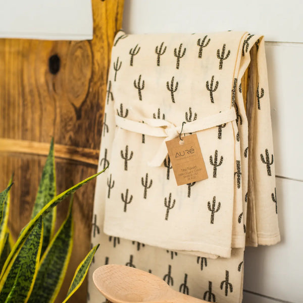 Organic Cotton Saguaro Tea Towel | Eco Friendly | Flour Sack