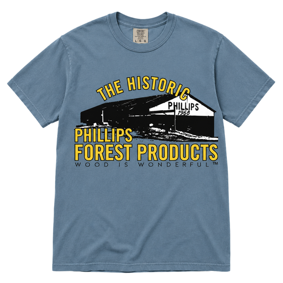 The Historic Phillips Forest Products Classic Tee (BLUE)