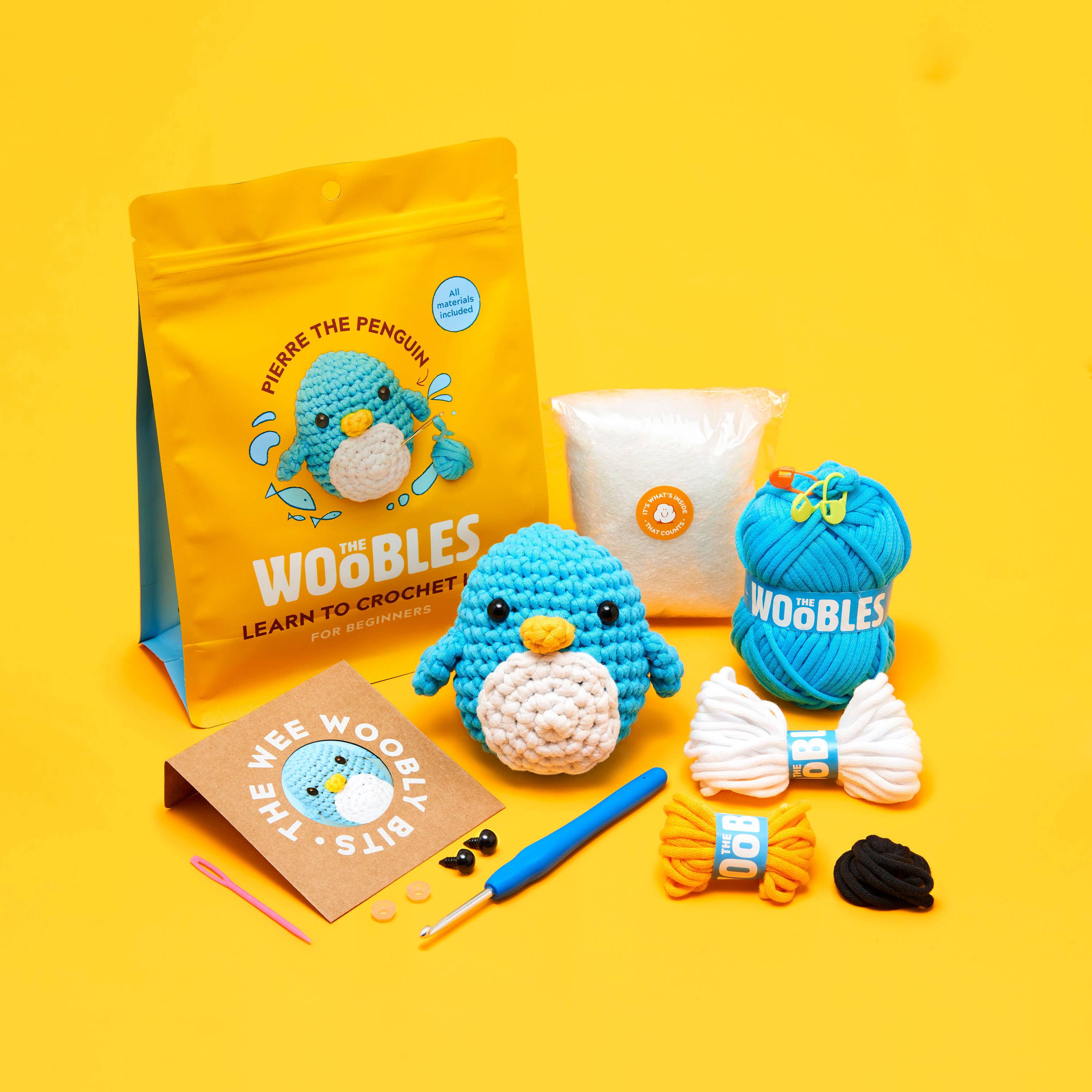 Pierre the Penguin Beginner Crochet Kit - 0