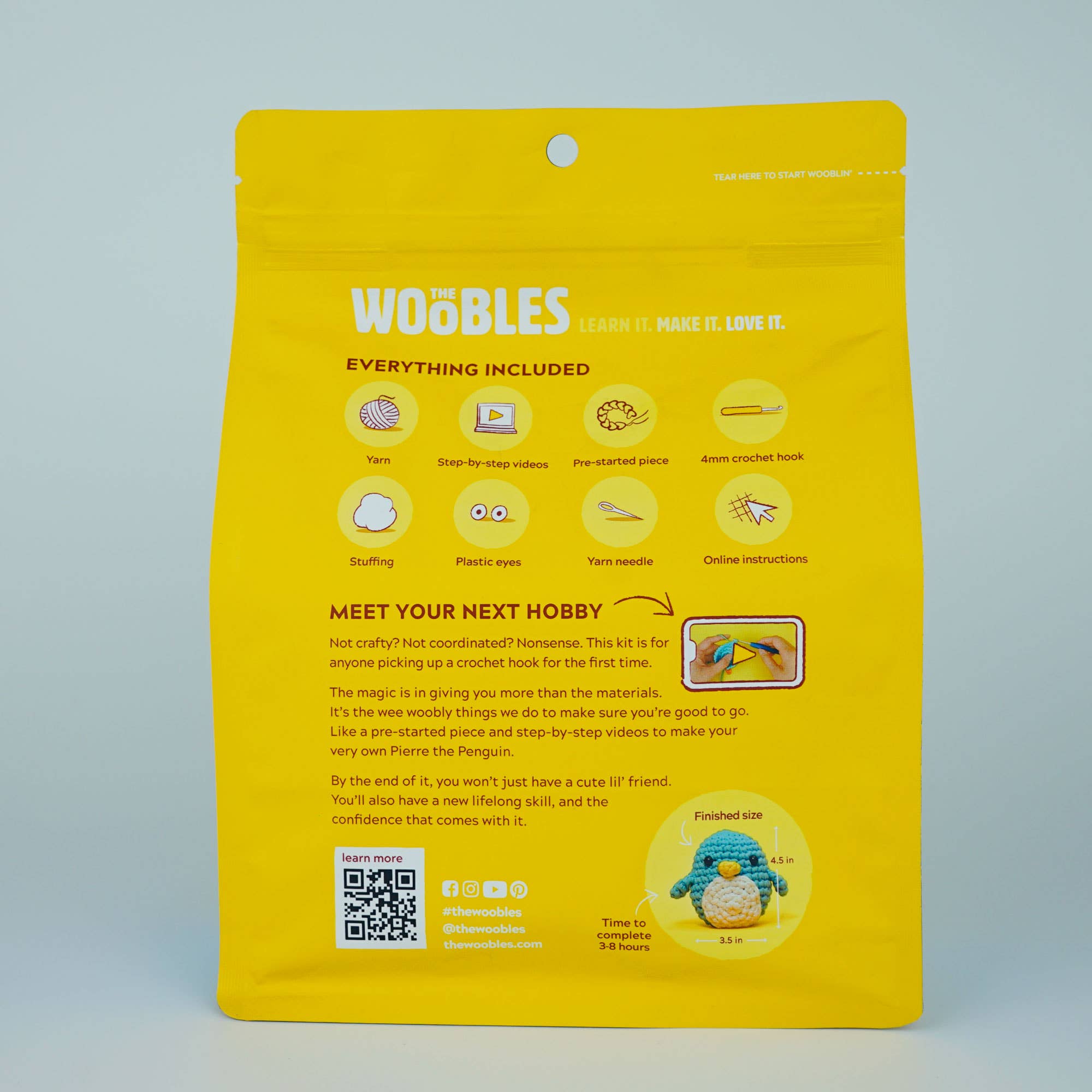 Pierre the Penguin Beginner Crochet Kit | The Forest Store