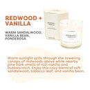 Redwood + Vanilla - Glass Tumbler Soy Candle-2