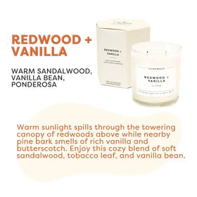 Redwood + Vanilla - Glass Tumbler Soy Candle - 0