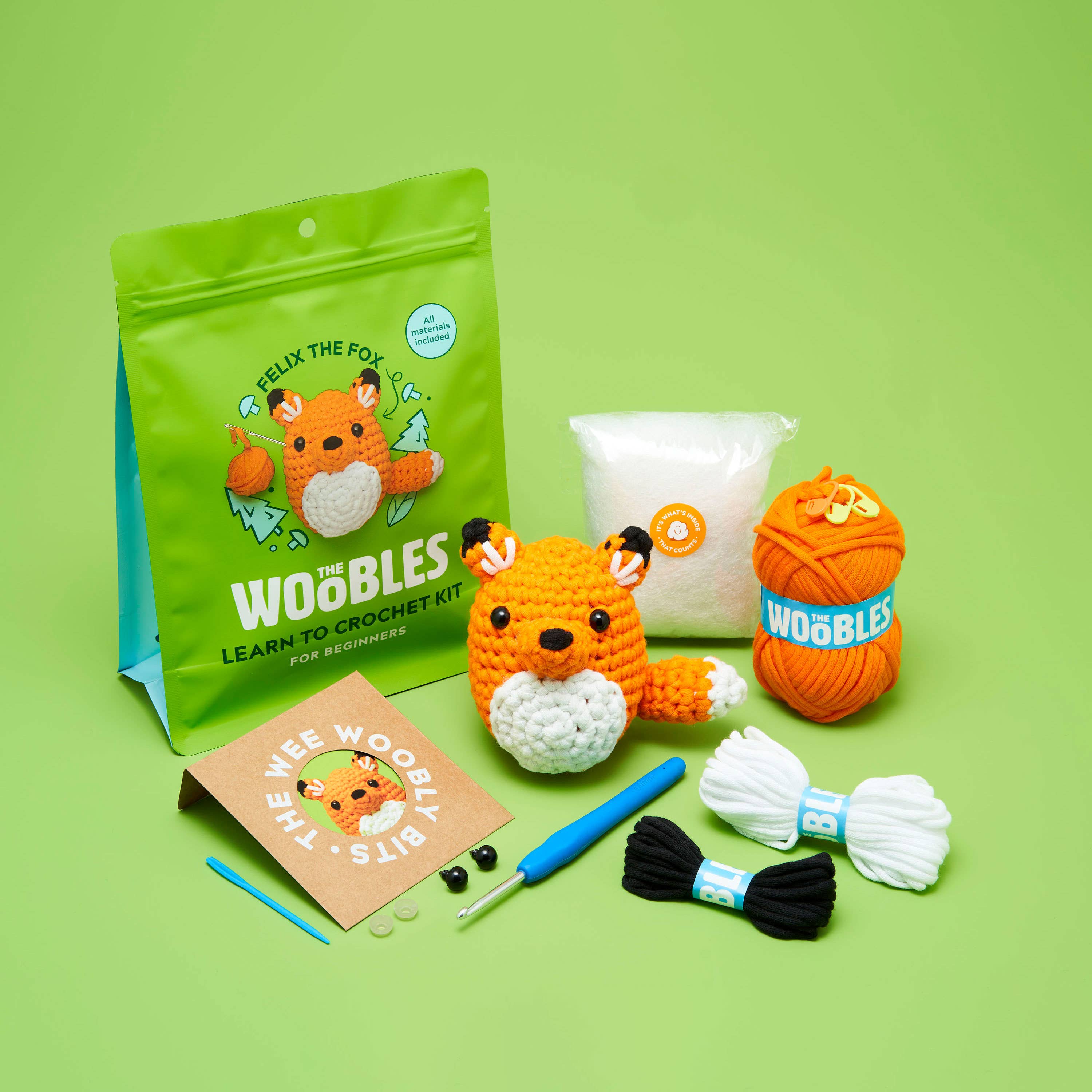 The Woobles - Felix the Fox Beginner Crochet Kit - 0