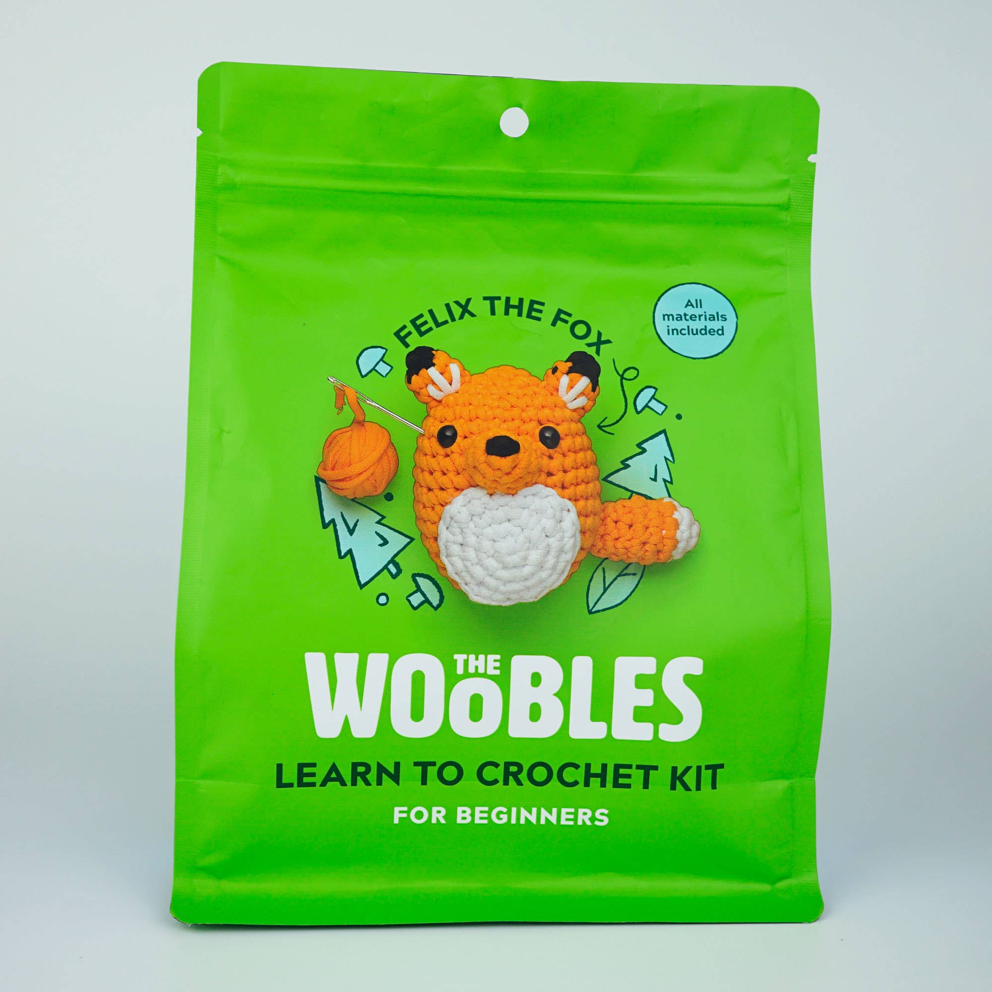 The Woobles Felix the Fox Beginner Crochet Kit The Forest