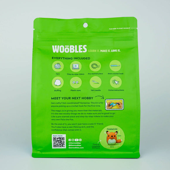 The Woobles - Felix the Fox Beginner Crochet Kit