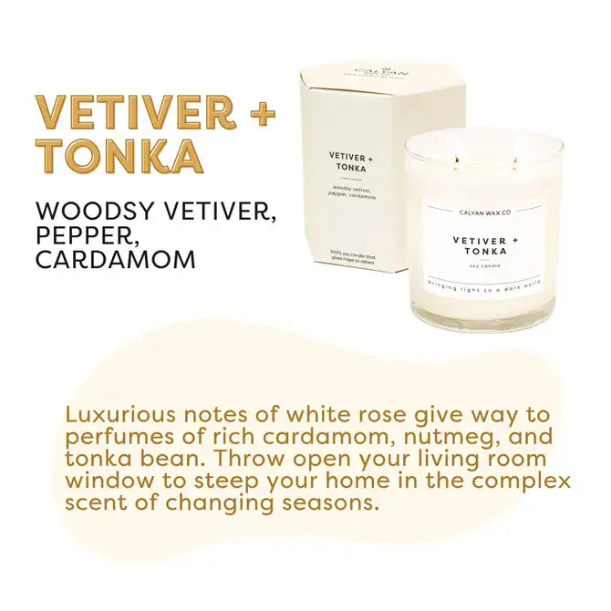 Vetiver + Tonka Glass Tumbler Soy Candle - 0