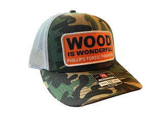 Wood Is Wonderful Camouflage Richardson Trucker Hat