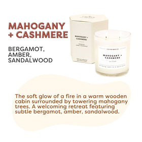 Calyan Wax Co. - Mahogany + Cashmere - Glass Tumbler Soy Candle - 0