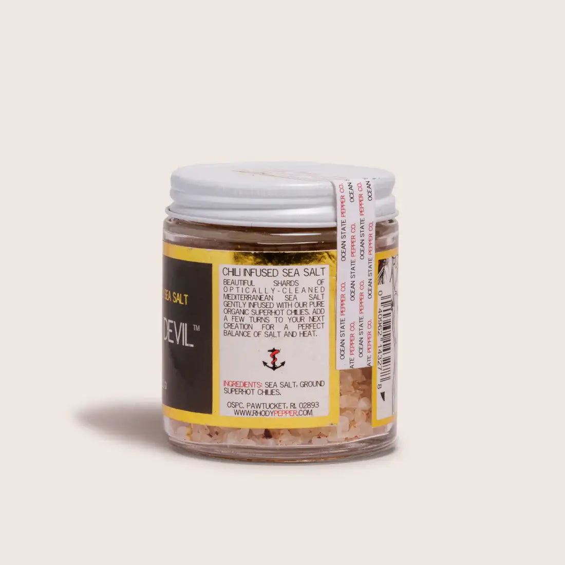 Ocean State Pepper Co. - Salty Lil' Devil - Superhot-Chili Infused Sea Salt: Pantry Jar - 0