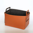 Zora Botanica - Vegan Leather and Felt Storage Basket, Large: Blush-11