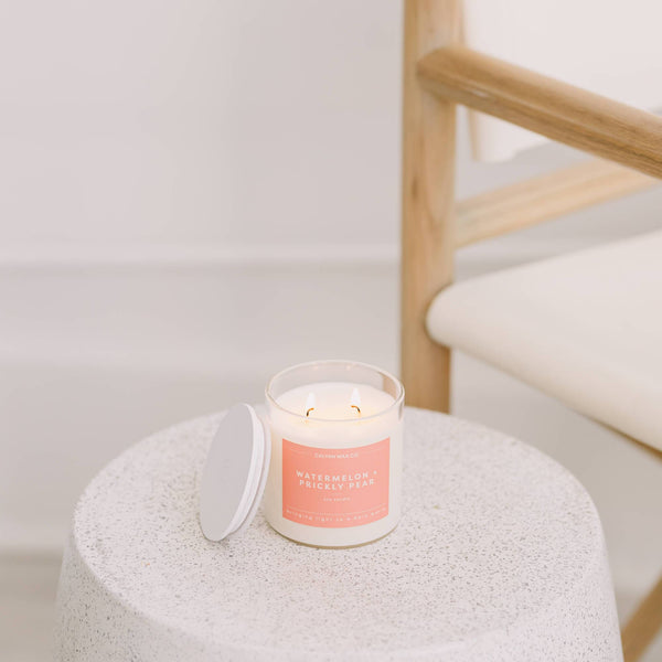 Calyan Wax Co. - Watermelon + Prickly Pear Glass Tumbler Soy Candle