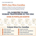 Calyan Wax Co. - Mahogany + Cashmere - Glass Tumbler Soy Candle