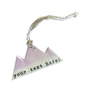 Mountain Bound Pottery - Customizable Mountain Ornaments- MADE TO ORDER: Green-3