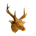 PAPERCRAFT WORLD - Gold Deer Head PaperCraft Origami Wall Art