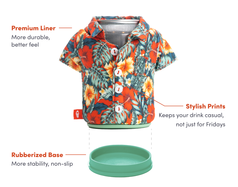 Puffin Drinkwear - The Aloha - Insulated 12 oz Can Cooler - Island Time