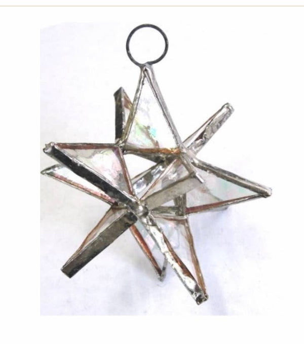 Fiesta Color - 4 1/4 inch -  Stained Glass Moravian Star.   Handmade: Purple