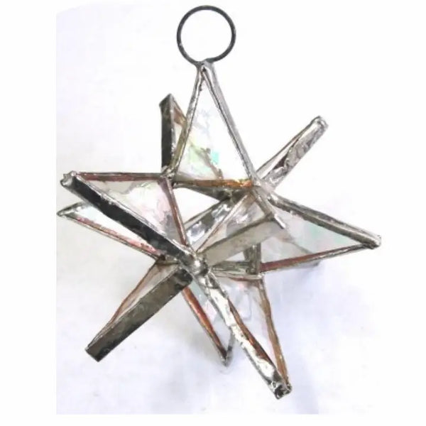 4 1/4 Inch - Stained Glass Moravian Star Handmade ornament