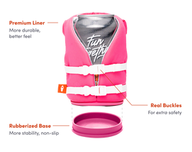 Puffin Drinkwear - Insulated 12 oz Can Cooler - The Buoy - Party Pink - 0