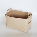 Zora Botanica - Vegan Leather and Felt Storage Basket, Large: Blush