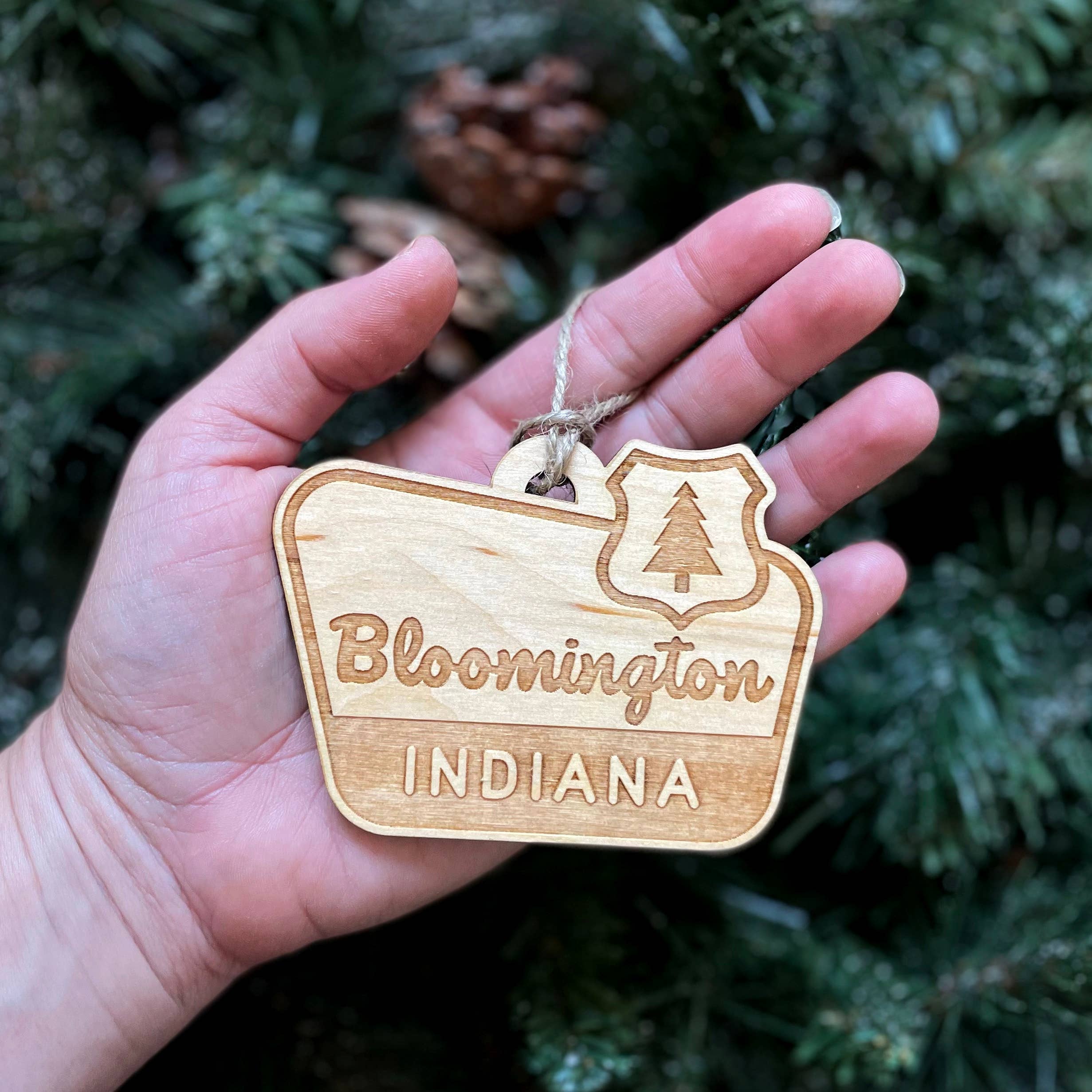 Blue Studio Creative - Customized Town Sign Ornament. Personalized For Your Town! - 0