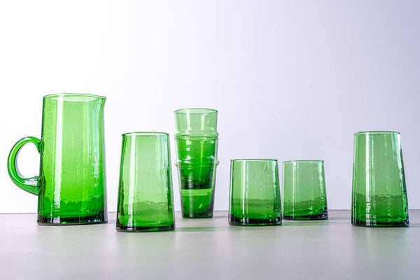 Verve Culture - Moroccan Cone Glassware Small - Green