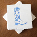 Lace, Grace & Peonies Marble Coasters - Coastal Cowboy Boot Marble Coaster