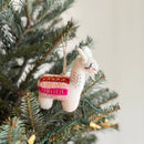 Deer Harbour Design - Felt Llama Ornament: Gray / Ornament-2