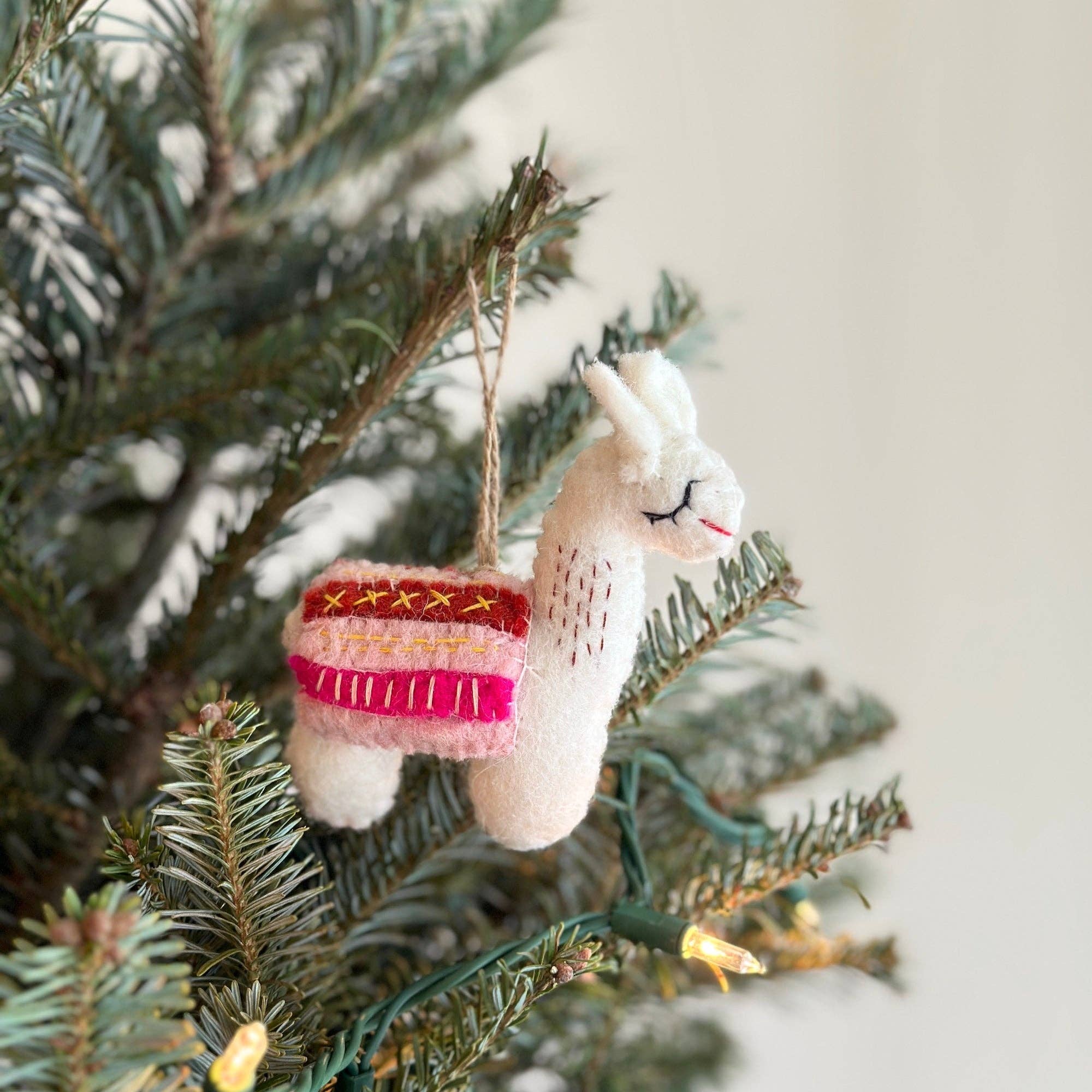 Deer Harbour Design - Felt Llama Ornament: Gray / Ornament - 0