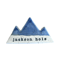 Mountain Bound Pottery - Customizable Mountain Magnet- MADE TO ORDER: Green