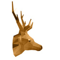 PAPERCRAFT WORLD - Gold Deer Head PaperCraft Origami Wall Art