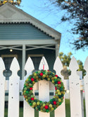 Deer Harbour Design - Felt Christmas Pompom Ball Wreath - Greenery