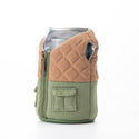 Puffin Drinkwear - The Bird Dog - 12 oz Can Cooler - Olive Green & Dry Grass