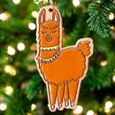 Little Clay Hen - Llama / Alpaca Artisanally Crafted Ornament: Cream-4